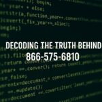Matrix-style code background highlighting the number 866-575-6810