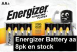 Energizer Battery aa 8pk en stock