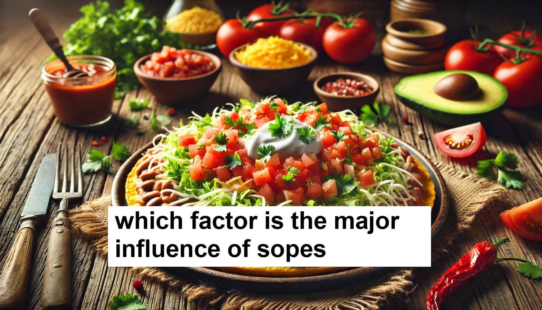 which factor is the major influence of sopes