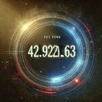 Mysterious image with the number 42.921.663 glowing in neon.