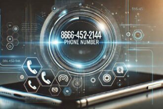 866-452-1144 Phone Number displayed in a futuristic digital-themed background with call icons.