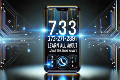 737-271-2891 shown on a modern smartphone screen with a tech-inspired background.