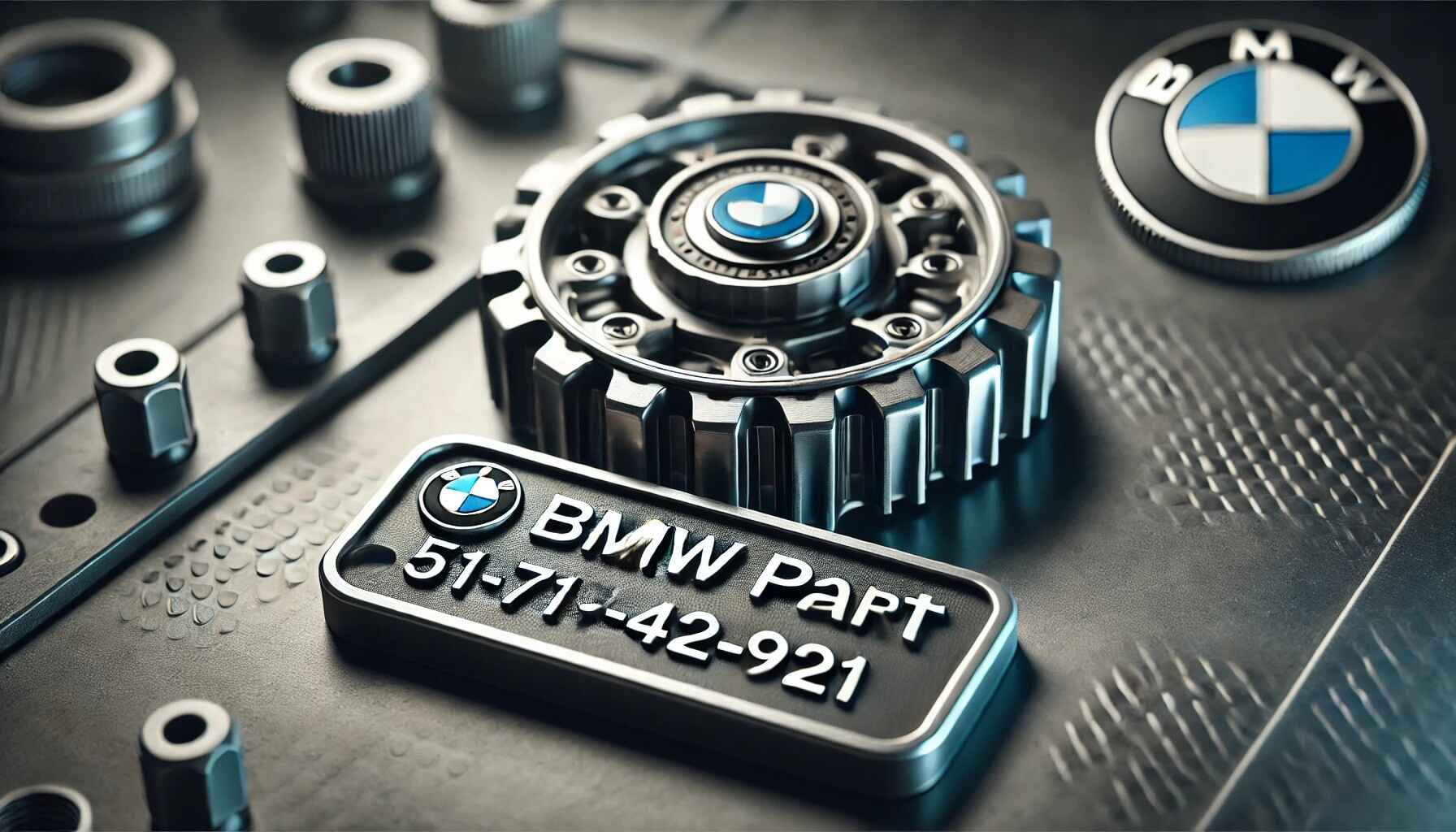 BMW part 51-71-7-427-921 on an industrial background.