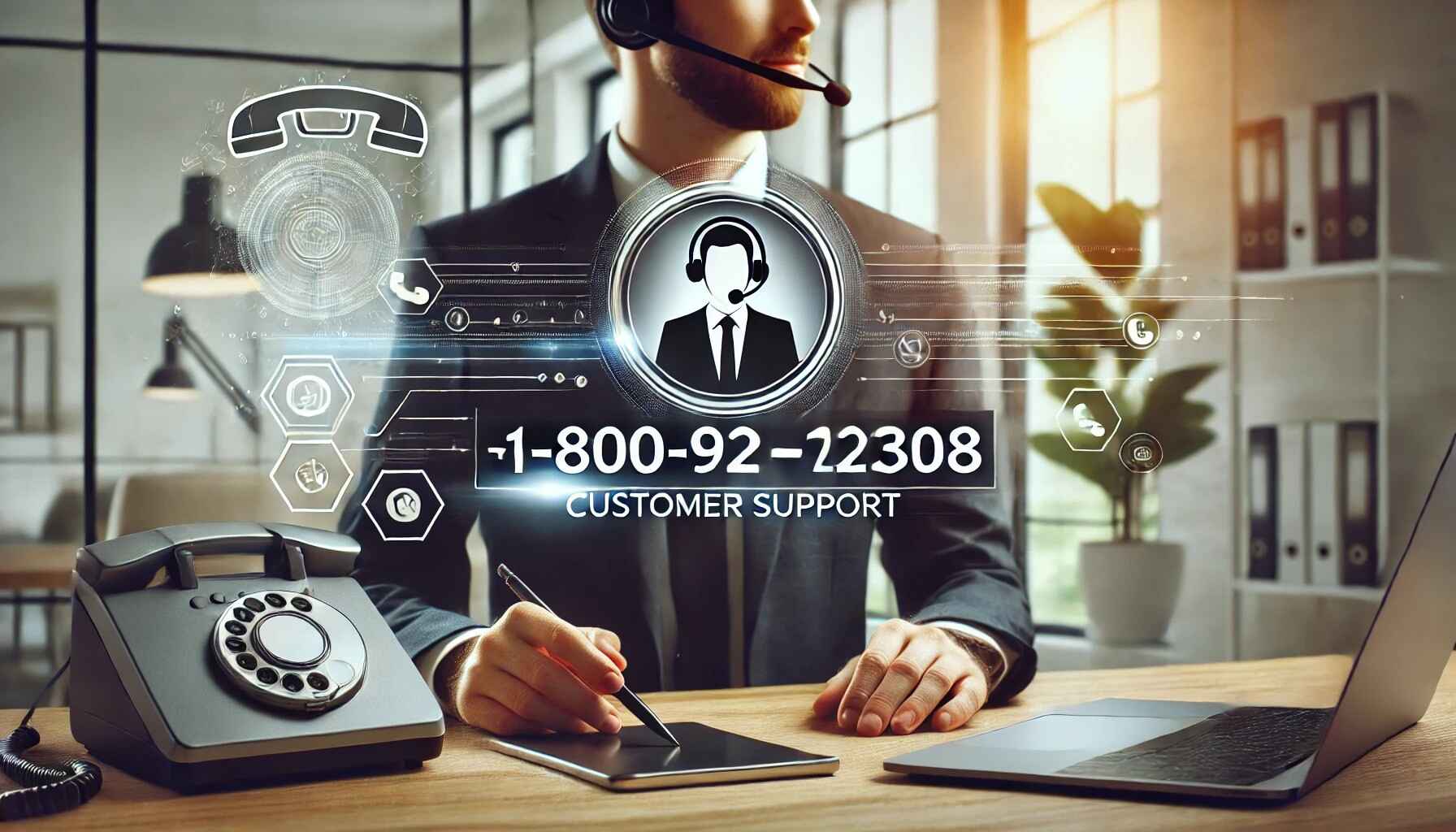 Customer support image with phone number +1-800-921-2308.