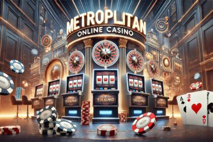 Metropolitan Online Casino with slot machines and roulette.