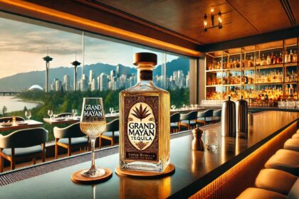 A premium bottle of Grand Mayan Tequila in Vancouver, Washington, elegantly displayed.