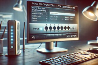 Computer screen showing How to Open Port on Router for qBittorrent