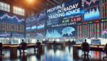 Profitable Intraday Trading Advice 66unblockedgames.com showing a stock market trading floor with LED screens.