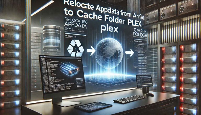 Relocate Appdata from Array to Cache Folder Plex