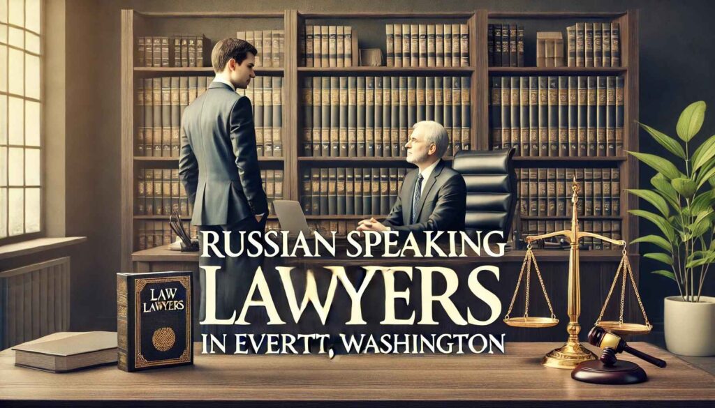 Russian Speaking Lawyers in Everett Washington consulting with a client in a professional law office.