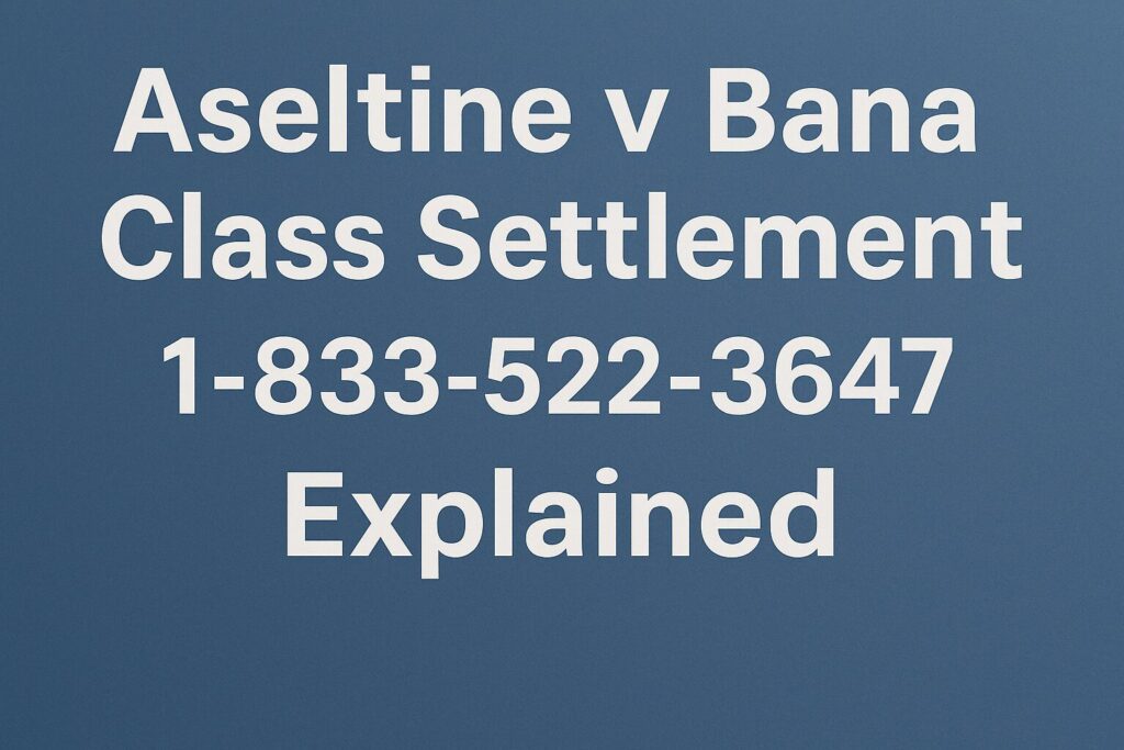 Aseltine v Bana Class Settlement 1-833-522-3647 | Explained