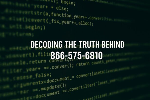 Matrix-style code background highlighting the number 866-575-6810