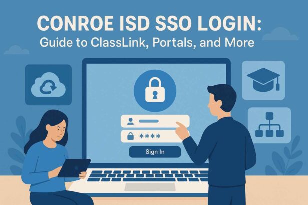 Visual guide Conroe ISD SSO Login ClassLink portal using SSO.