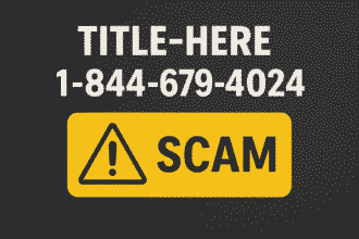 Warning graphic with the focus keyword 1-844-679-4024 scam in bold text and yellow scam alert icon.
