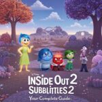 Inside Out 2 characters with multilingual subtitle guide background