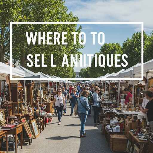 Lively antique market for finding where to sell antiques near me.