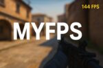 myfps game interface with futuristic HUD and first-person view