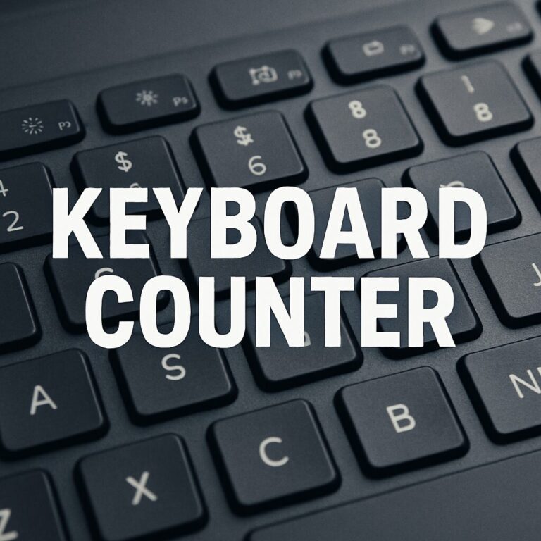 Keyboard Counter: Master Your Typing Speed and Workflow