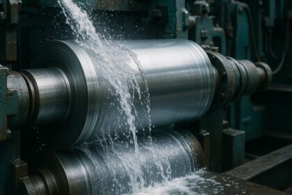 Roll cooling system used in industrial applications