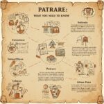 Vintage-style illustration titled "Patrare: What You Need to Know" with hand-drawn elements and muted earth tones on a parchment-like background.