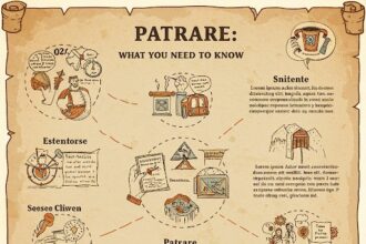 Vintage-style illustration titled "Patrare: What You Need to Know" with hand-drawn elements and muted earth tones on a parchment-like background.