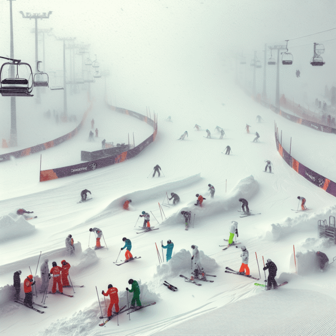 Heavy Snow Disrupts Olympic Freestyle Skiing & Snowboarding Events